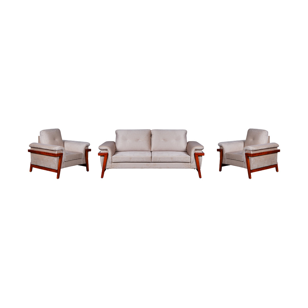Easton Fabric Sofa Set (3+1+1-Seater) - Beige_1