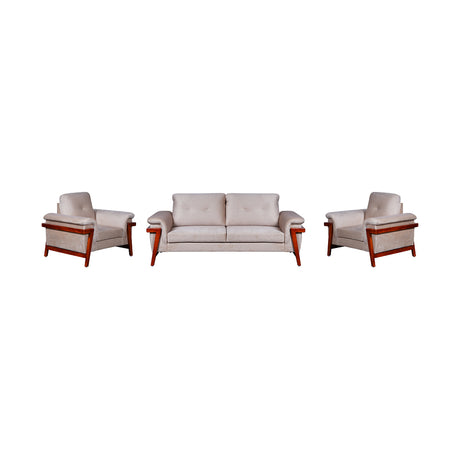 Easton Fabric Sofa Set (3+1+1-Seater) - Beige_1