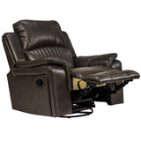 Edinburgh Elite Rexine Recliner 1 Seater - Dark Grey