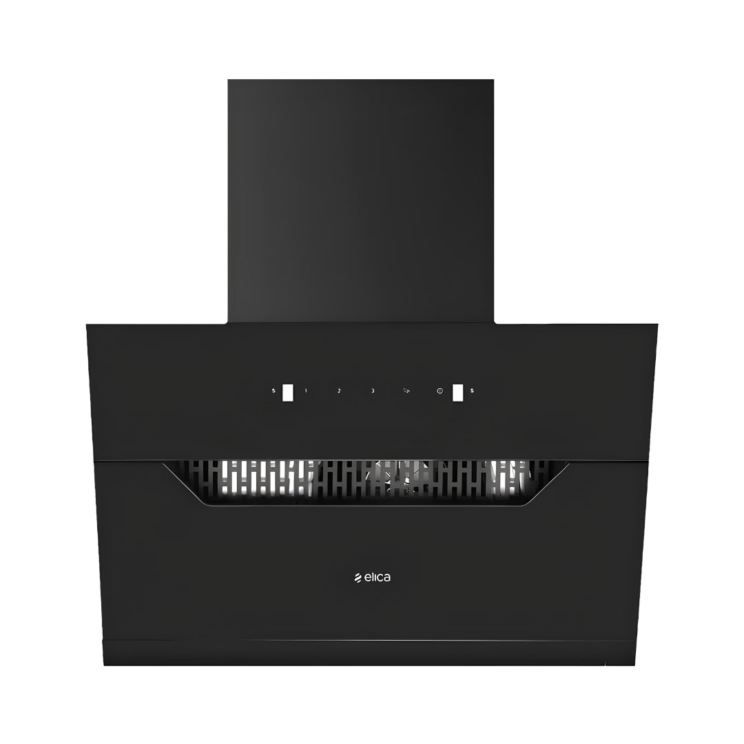 Elica EFL 207 HAC LTW VMS 90 Auto-Sense Filterless 90 cm Auto-Clean Kitchen Chimney – Black_FrontView