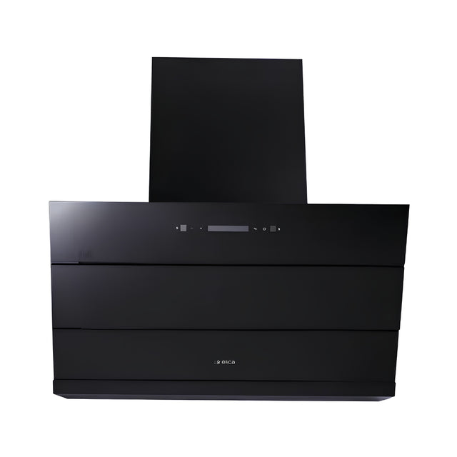 Elica EFL 3V 901 BLDC HAC LTW MS Nero 90 cm Filterless Auto-Clean Kitchen Chimney – Black_Front View