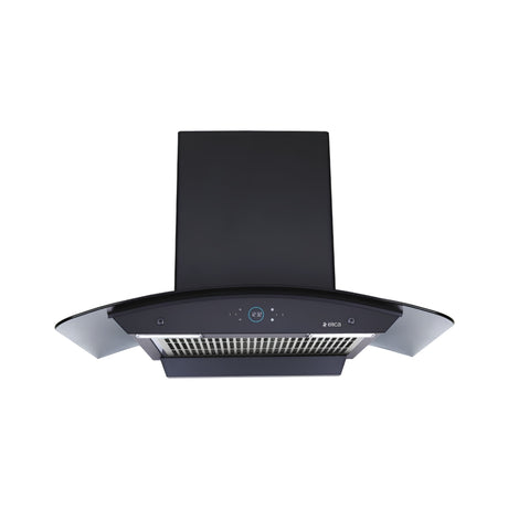 Elica Ismart Glace FL HAC LTW NERO 90cm – Black_Front View