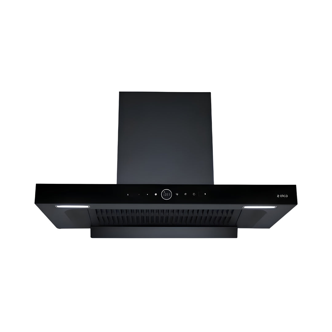 Elica SPT Max Pro Plus FL 900 BLDC HAC LTW MS Nero Full Grill 90 cm BLDC Kitchen Chimney – Black_Front View