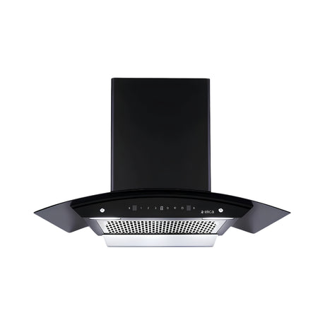 Elica WDFL 906 HAC LTW MS Nero 90 cm Filterless Auto-Clean Kitchen Chimney – Black_Front View