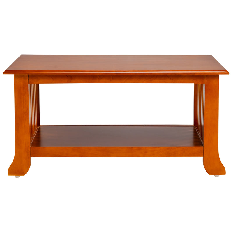 Ely Pro Wooden Coffee Table - Teak Finish