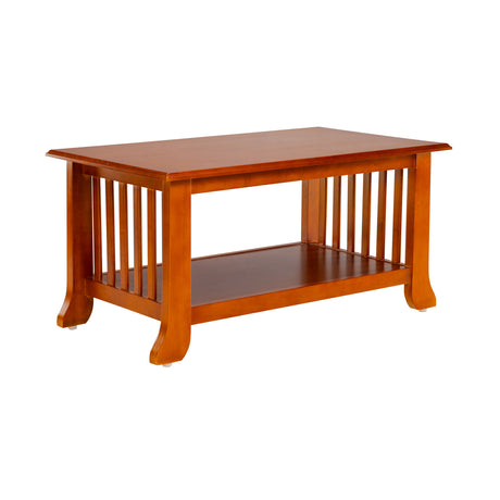 Ely Wooden Coffee Table - Teak Finish_1