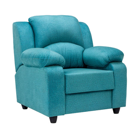 Emden Pro Cozy Fabric Sofa 1 Seater - Blue