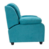 Emden Pro Cozy Fabric Sofa 1 Seater - Blue
