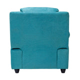 Emden Pro Cozy Fabric Sofa 1 Seater - Blue
