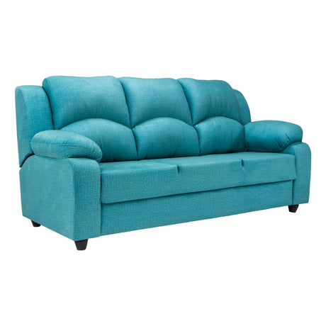 Emden Pro Cozy Fabric Sofa 3 Seater - Blue