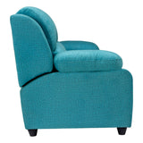 Emden Pro Cozy Fabric Sofa 3 Seater - Blue