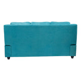 Emden Pro Cozy Fabric Sofa 3 Seater - Blue