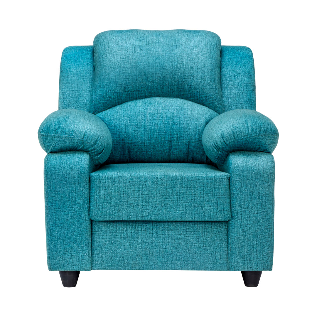 Emden Pro Premium Fabric Sofa Set (3+1+1-Seater) - Blue_5