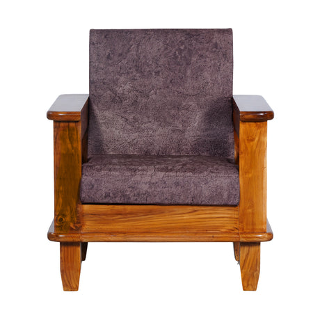 Emerald Wooden Sofa 1-Seater - Natural Finish_2