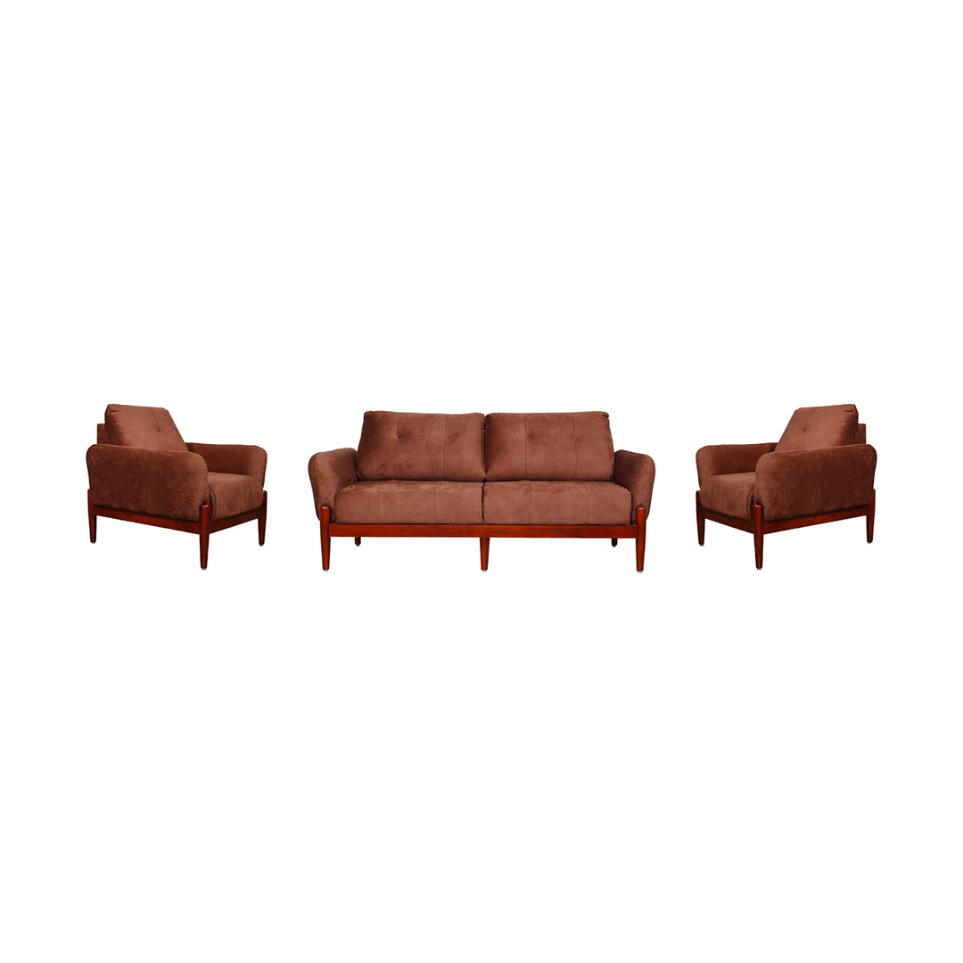 Enfield Fabric Sofa Set (3+1+1-Seater) - Maroon_1