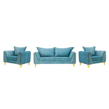 Estonia Pro Contemporary Fabric Sofa Set (3+1+1 Seater) - Green