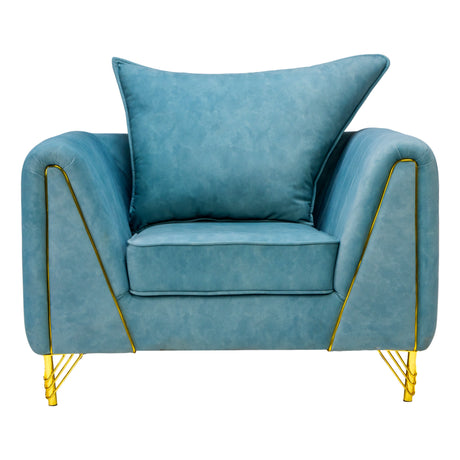 Estonia Pro Contemporary Fabric Sofa Set (3+1+1 Seater) - Green