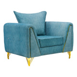 Estonia Pro Contemporary Fabric Sofa Set (3+1+1 Seater) - Green