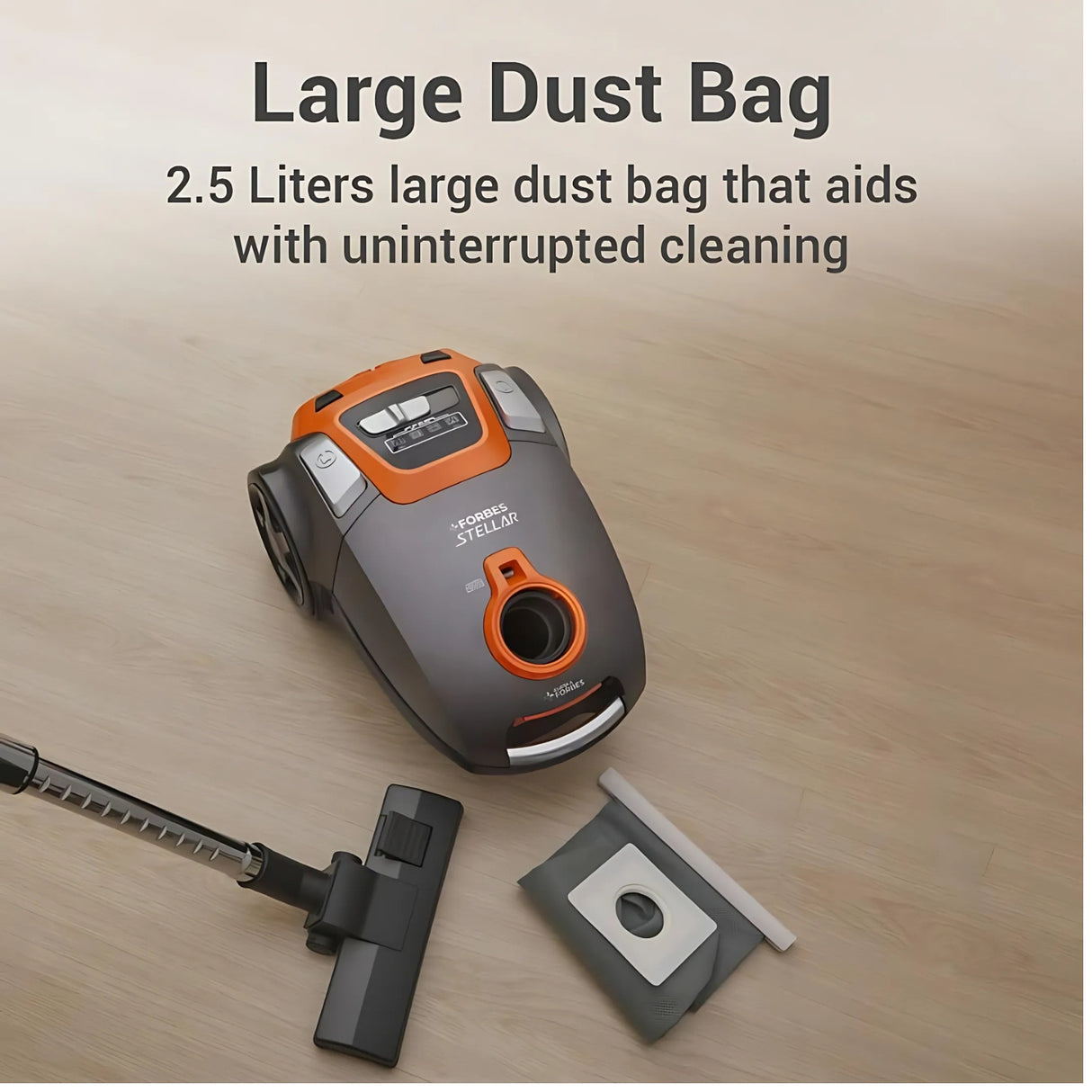 Eureka Forbes 23 KPA Stellar Vacuum Cleaner 2.5 L – Orange and Black