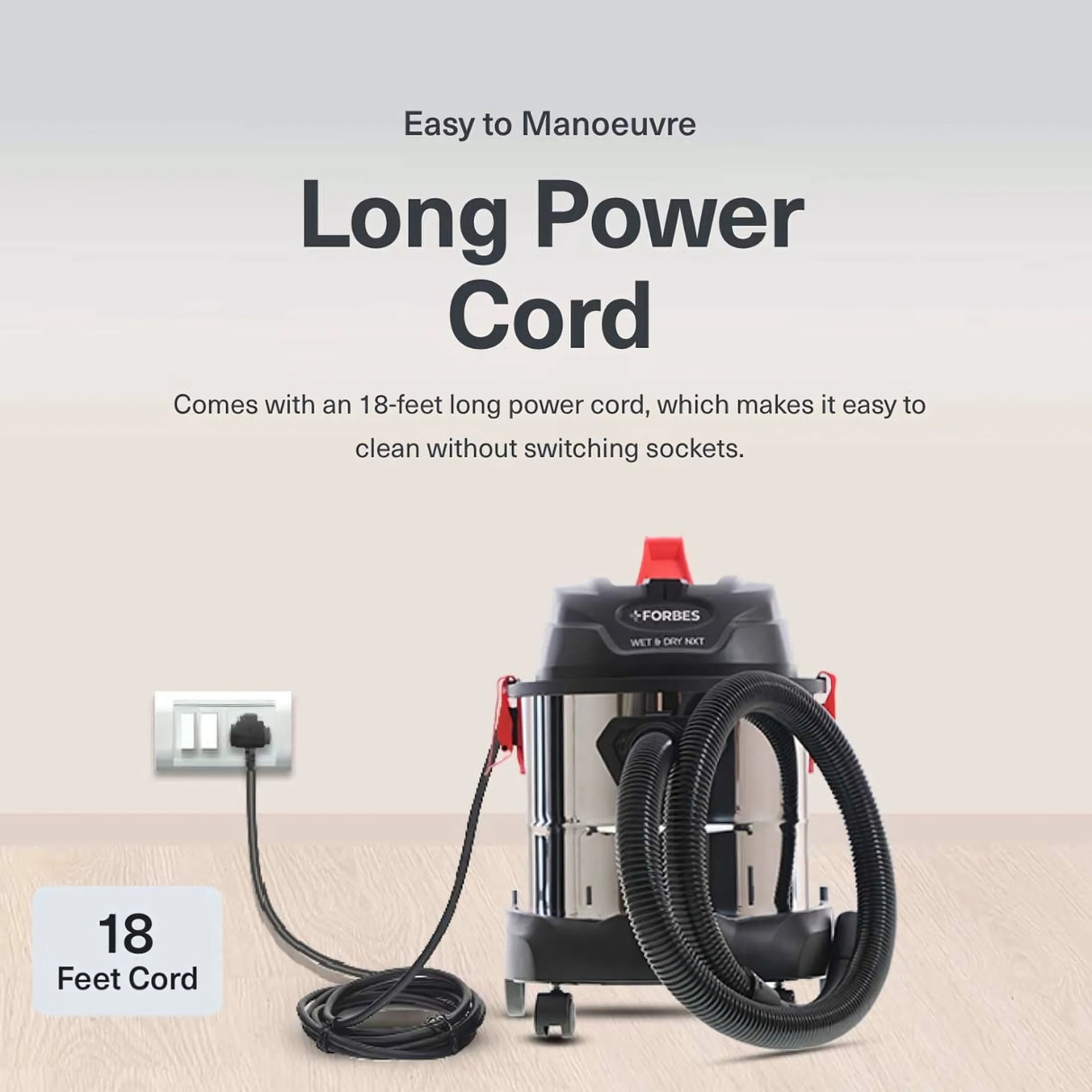 Eureka Forbes Trendy Wet and Dry NXT Vacuum Cleaner 12 L - Black and Red_2