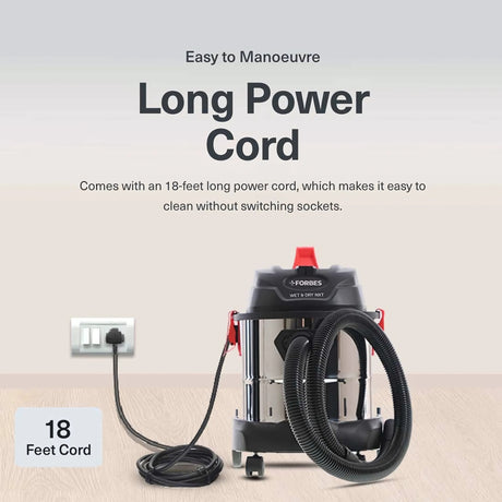 Eureka Forbes Trendy Wet and Dry NXT Vacuum Cleaner 12 L - Black and Red_2