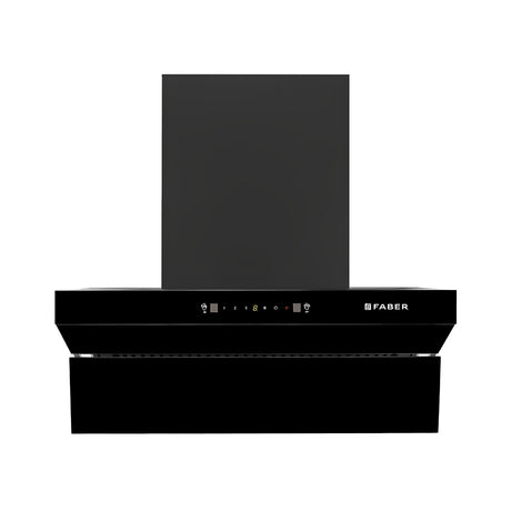 FABER Hood ARTEMIS IN HC SC FL BK 90 cm Auto-Clean Wall-Mounted Chimney – Black_Front View