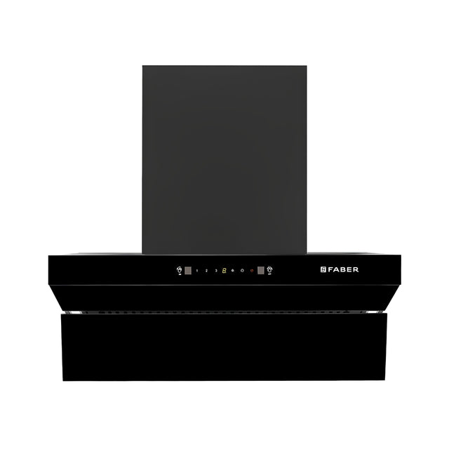 FABER Hood ARTEMIS IN HC SC FL BK 90 cm Auto-Clean Wall-Mounted Chimney – Black_Front View
