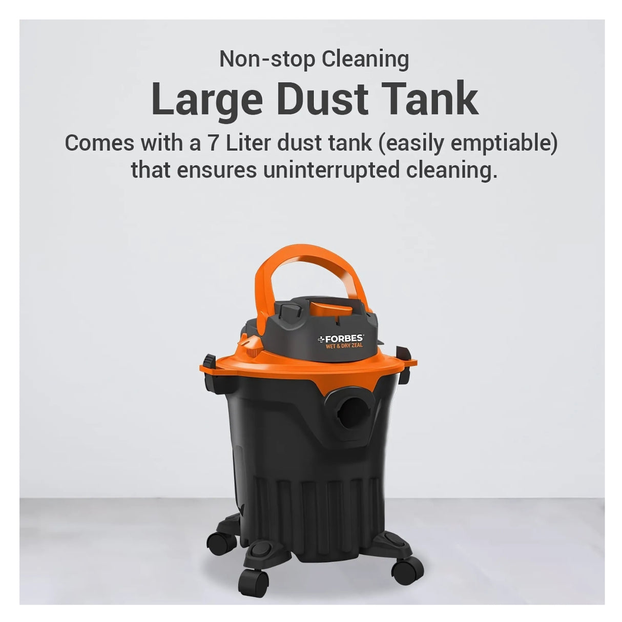 FOBRES Wet and Dry Zeal Vacuum Cleaner ZEAL 7 L - Orange and Black