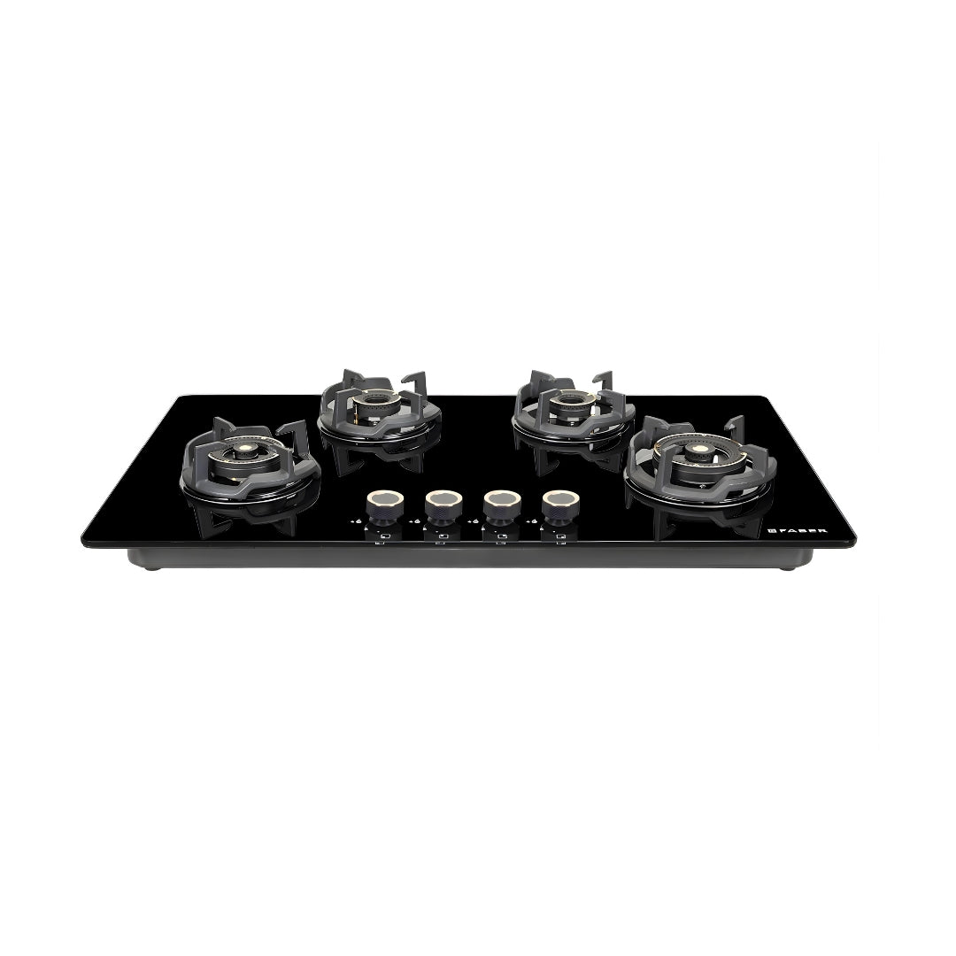 FaberExperiaHT904ALUAIFFD90cm4-BurnerGlassHob_Black-FrontView-1