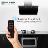 Faber Comet 90 cm Filter less BLDC Motor  Auto-Clean Wall Mounted Chimney - Black