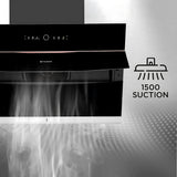 Faber Hood Bolt 90 cm Filter less Steam Auto-Clean Wall-Mounted Chimney - Black Tempered Glass