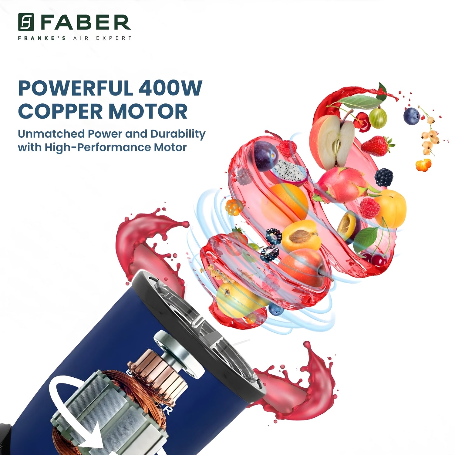 Faber Sportz 400 W  Copper Motor 3-in-1 Blender – Denim - Image 3 - Buy Online at Chera Home Junction Coimbatore