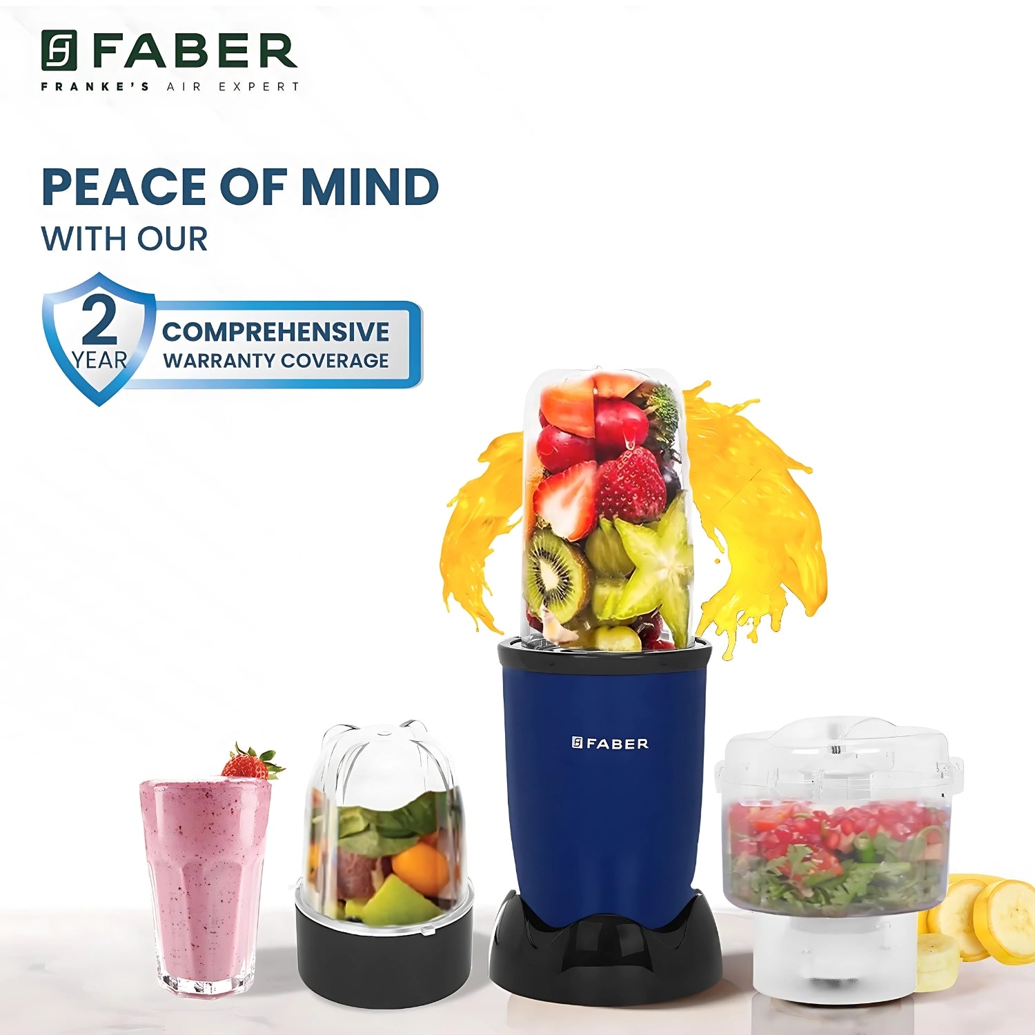 Faber Sportz 400 W  Copper Motor 3-in-1 Blender – Denim - Image 7 - Buy Online at Chera Home Junction Coimbatore