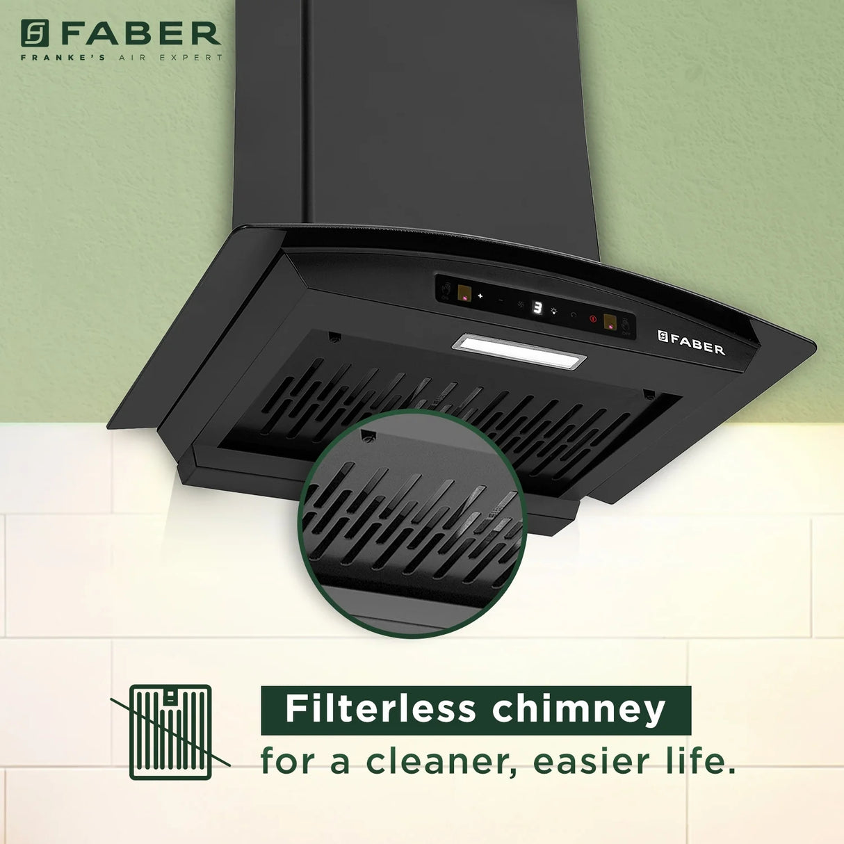 Faber Zeal BLDC HC SC FL IN 60 CHIMNEY - Black
