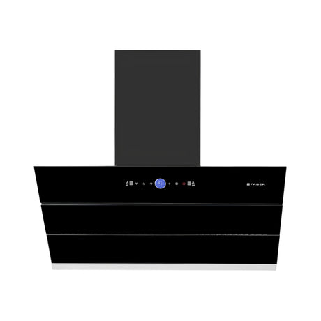 Faber Comet 90 cm Filterless BLDC Motor Auto-Clean Wall Mounted Chimney - Black_Front View