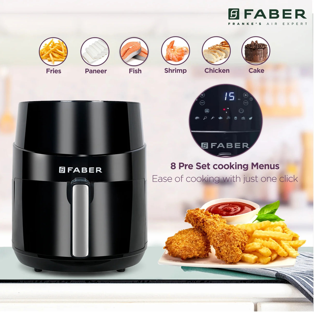 Faber FAF 4.5 ASBK Air Fryer 1500 Watts - Black_5