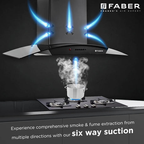 Faber Hood Ace Pro 3D IN HC PB FL BK 90 Filterless 90 cm Auto Clean Kitchen Chimney - Black_2