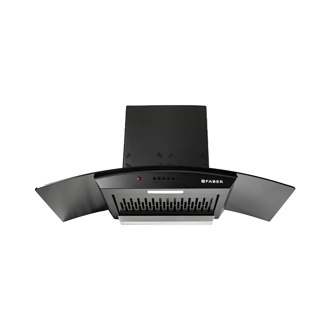 Faber Hood Ace Pro 3D IN HC PB FL BK 90 Filterless 90 cm Auto Clean Kitchen Chimney - Black_Front View