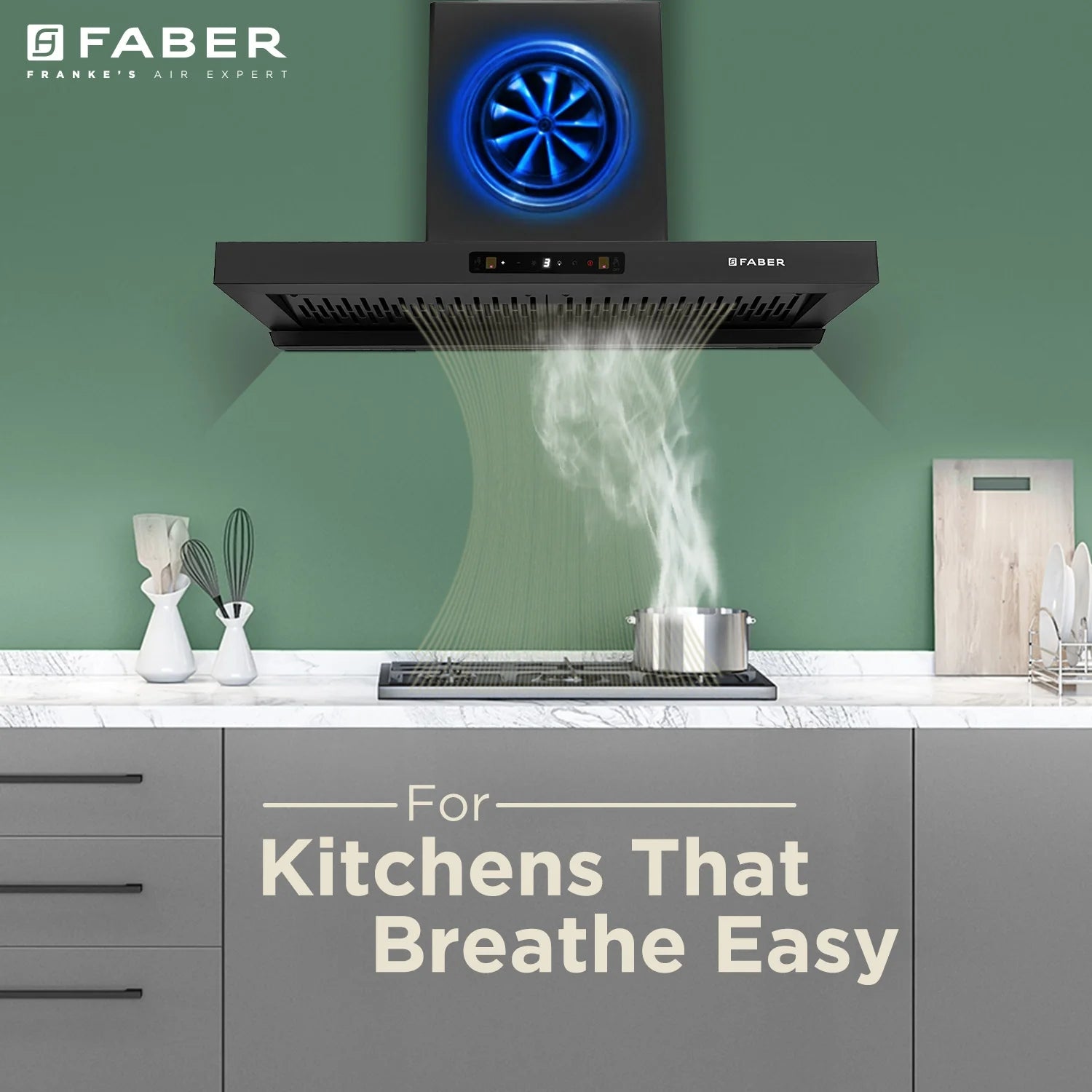 Faber Hood Charm BLDC HC SC FL BK IN 90 cm Filterless Auto-Clean Kitchen Chimney – Black_4
