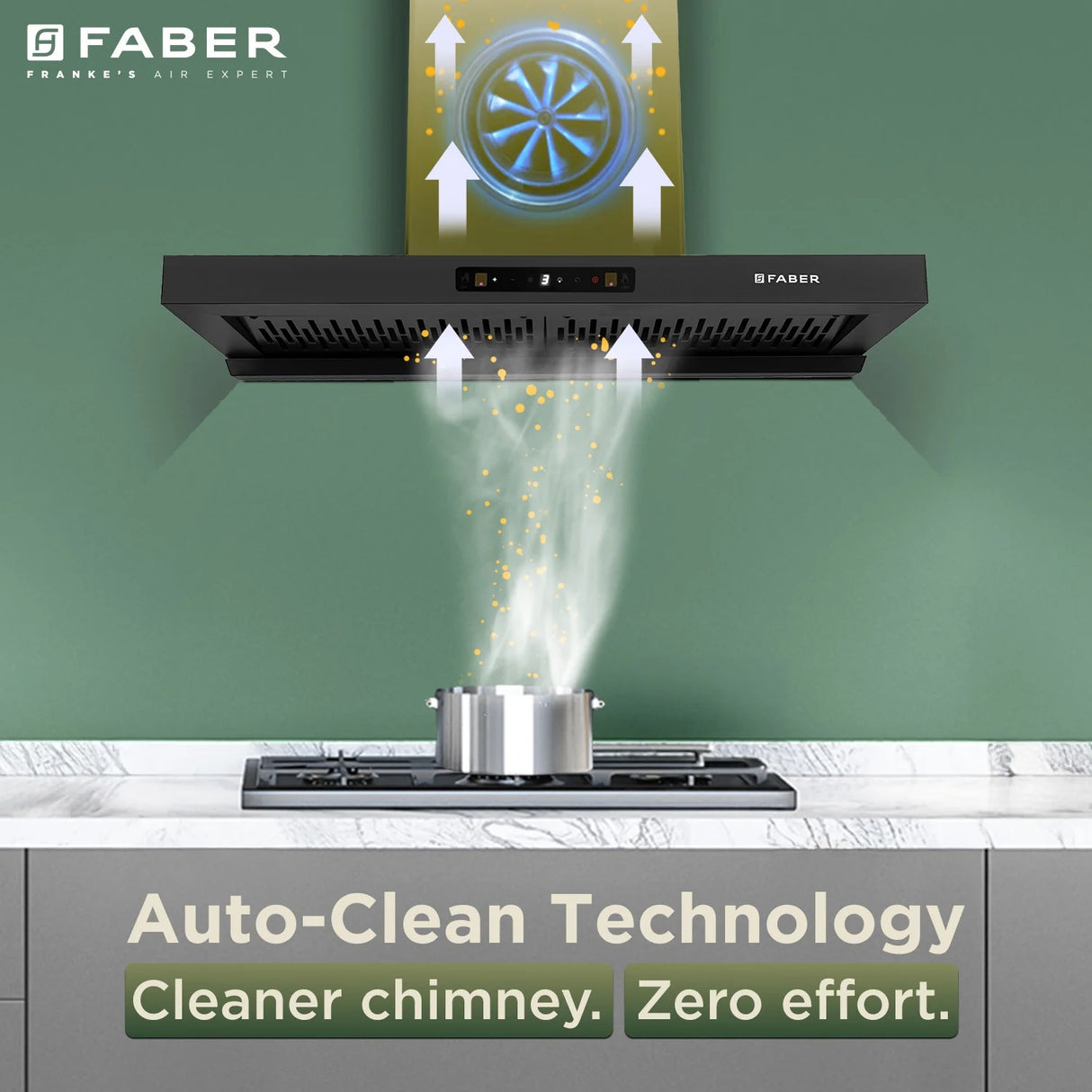 Faber Hood Charm BLDC HC SC FL BK IN 90 cm Filterless Auto-Clean Kitchen Chimney – Black_6
