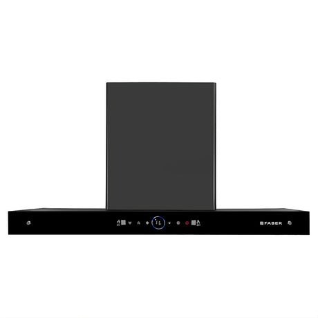 Faber Hood Dazzle HC SC FL BK 90 Wall-Mounted Chimney 90 cm – Matte Black_1