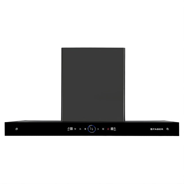 Faber Hood Dazzle HC SC FL BK 90 Wall-Mounted Chimney 90 cm – Matte Black_1
