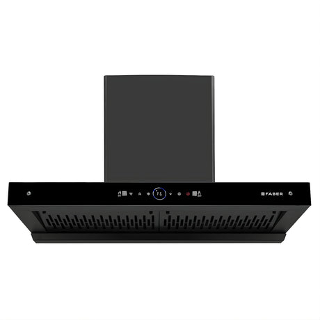 Faber Hood Dazzle HC SC FL BK 90 Wall-Mounted Chimney 90 cm – Matte Black_2