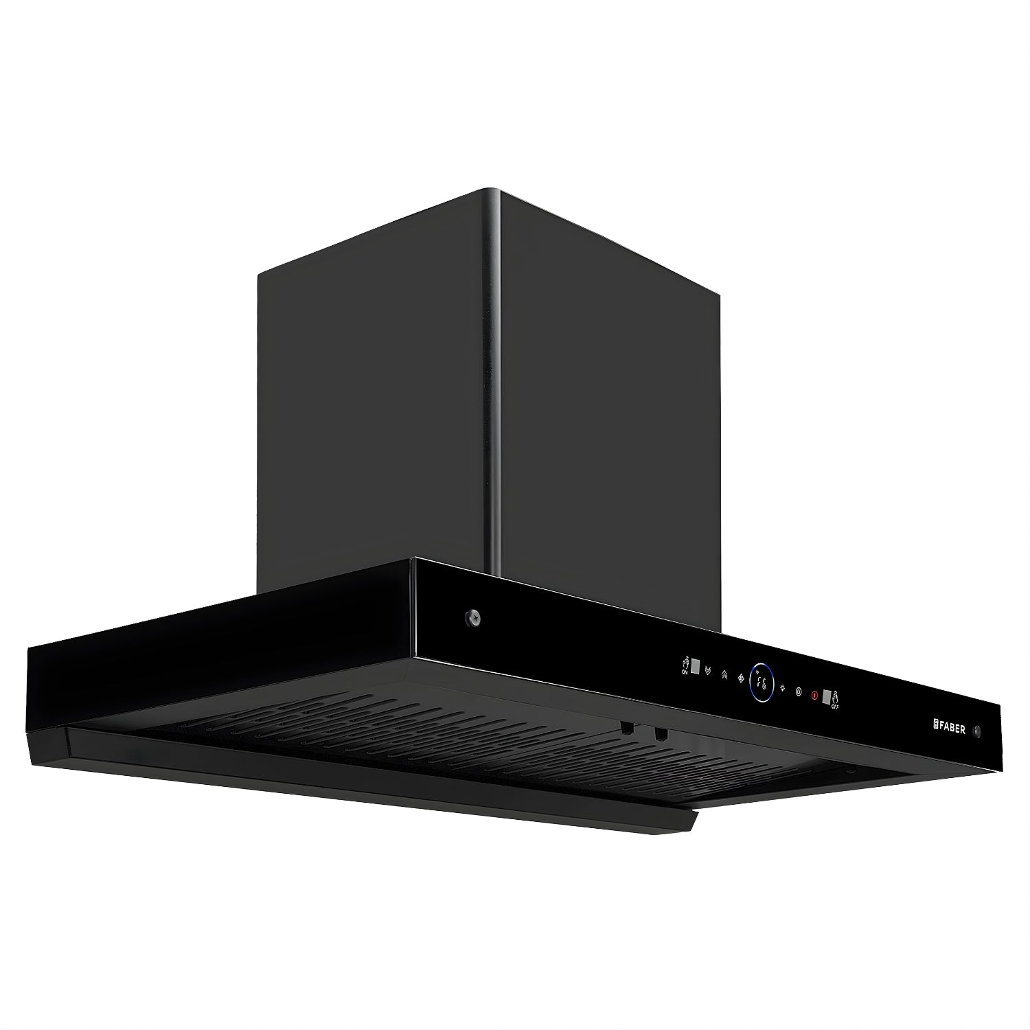 Faber Hood Dazzle HC SC FL BK 90 Wall-Mounted Chimney 90 cm – Matte Black_3