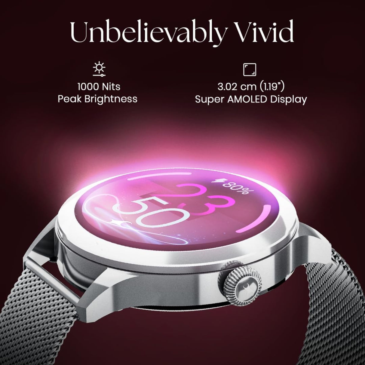 Fastrack Noir Pro with AMOLED Display Bluetooth Calling - Rose Gold