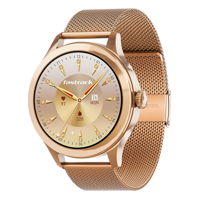 Fastrack Noir Pro with AMOLED Display Bluetooth Calling - Rose Gold_1