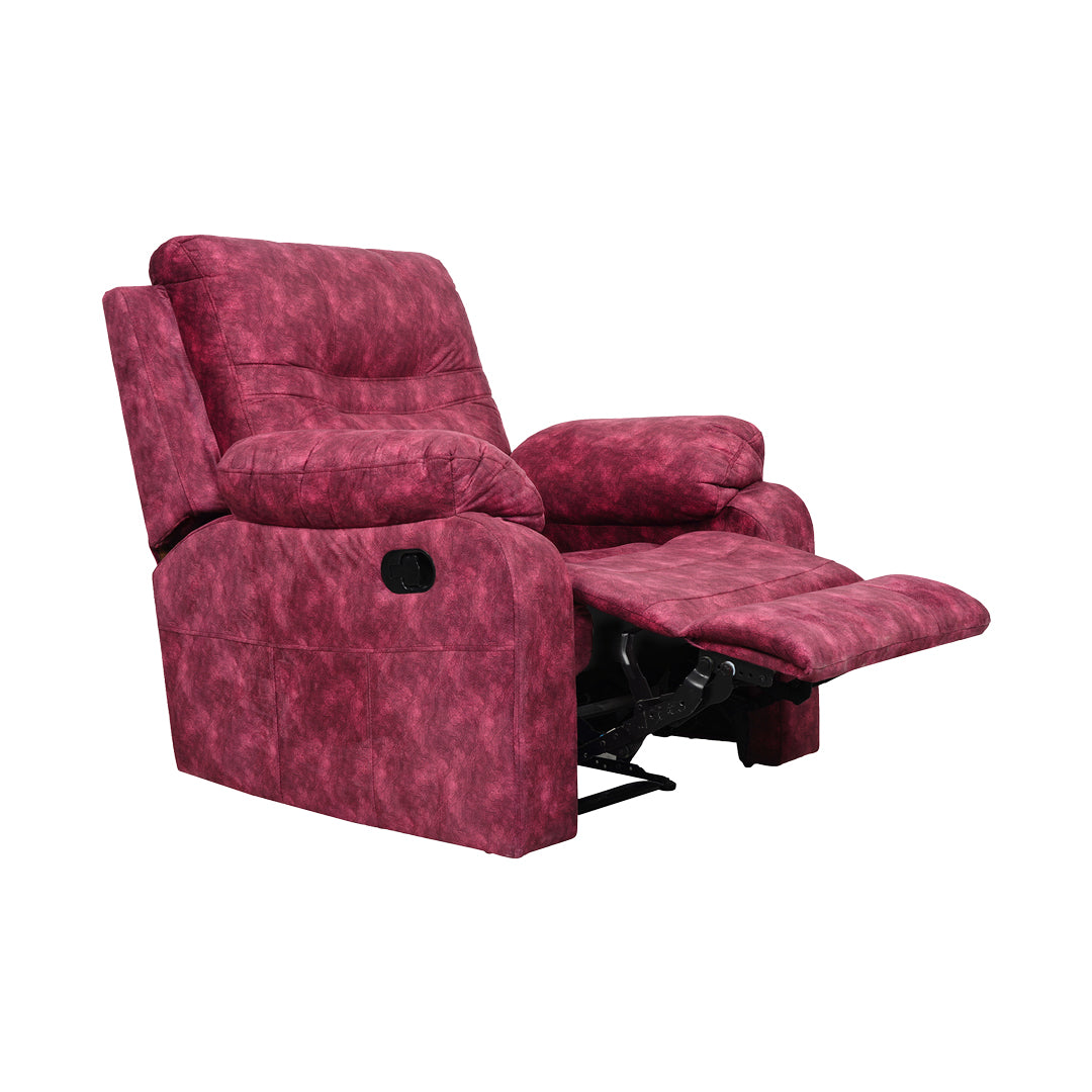 Ferrara Fabric Recliner 1-Seater - Maroon_1