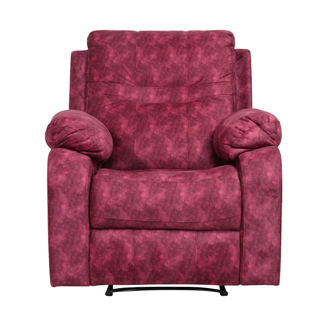 Ferrara Fabric Recliner 1-Seater - Maroon_2