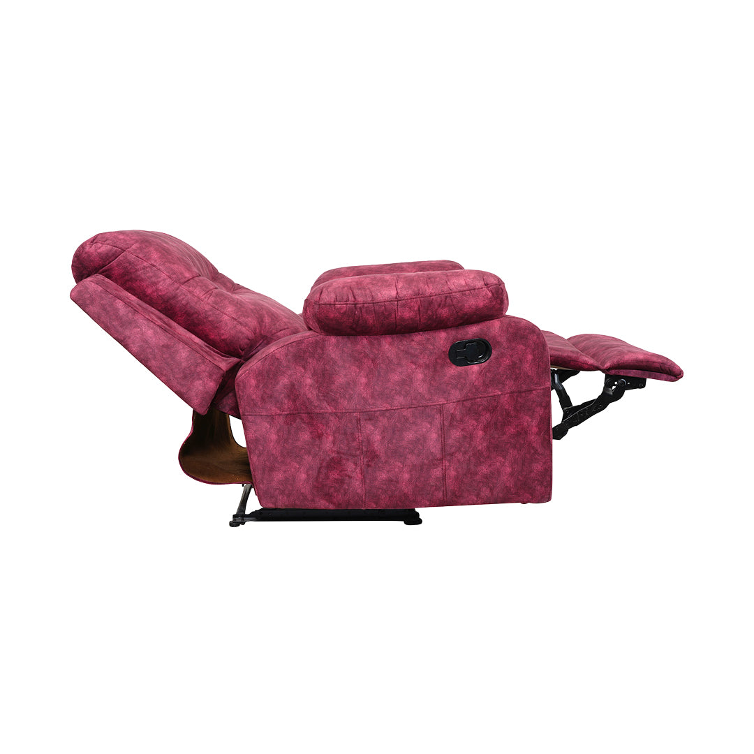 Ferrara Fabric Recliner 1-Seater - Maroon_3