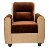 Finland Pro Relax Comfort  Fabric Sofa  Set (3+1+1 Seater) - Brown and Sandal